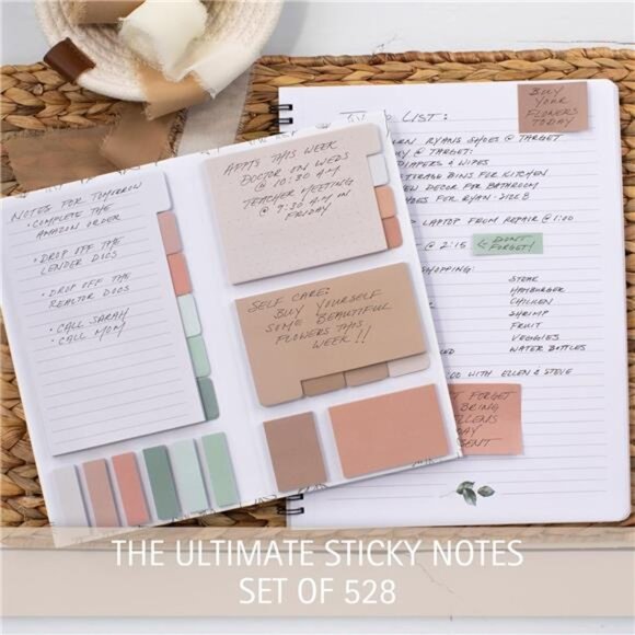 Aesthetic Pastel Sticky Notes Set of 528 with Tabs For Bible Study - Picture 2 of 8